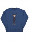 Sweater dark blue with deer for adult Fw19174