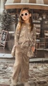 Pants velvet with pockets taupe 0320_F25079