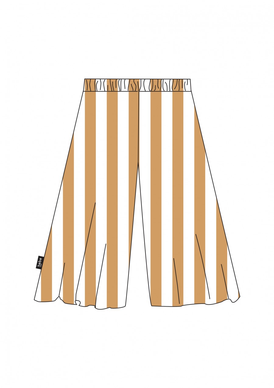 Culottes with sandy brown stripes SS21241