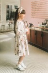 Dress off-white with bunny print SS24305