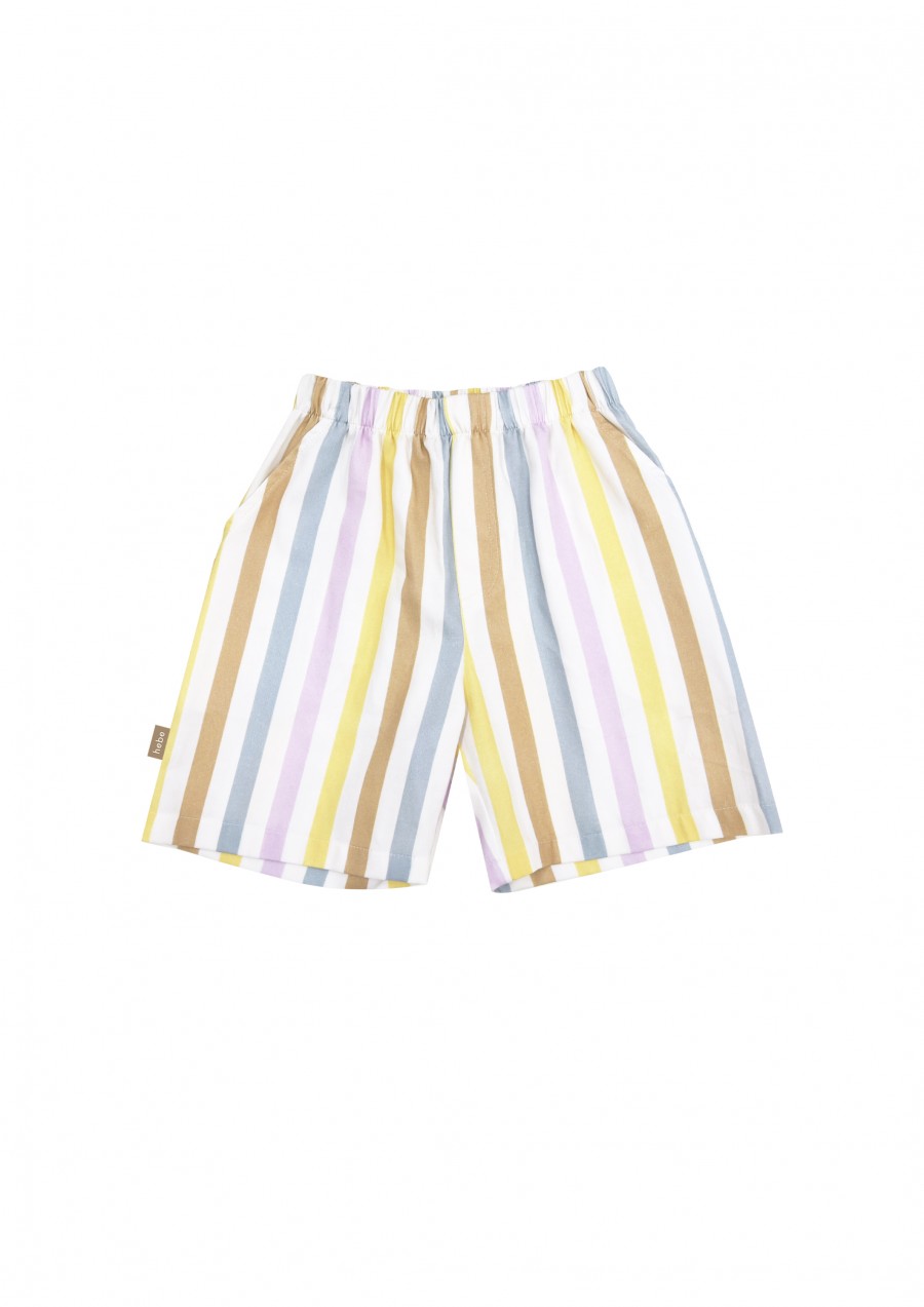 Shorts with pastel stripes for boy SS23186