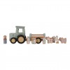 Wooden tractor with trailer LD7149