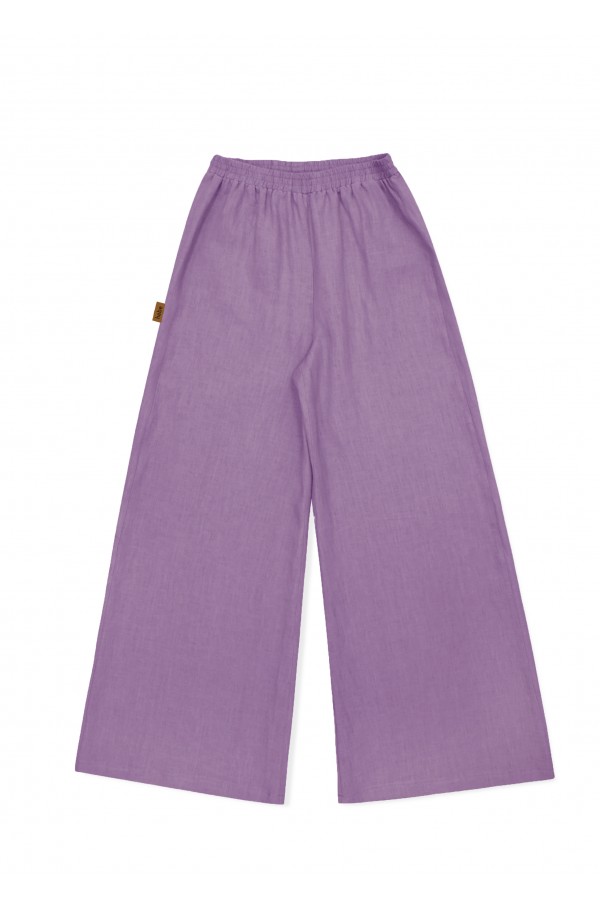 Pants lilac linen for female SS24455