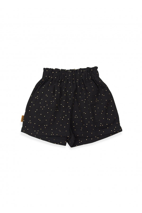 Shorts black muslin for girls SS24456