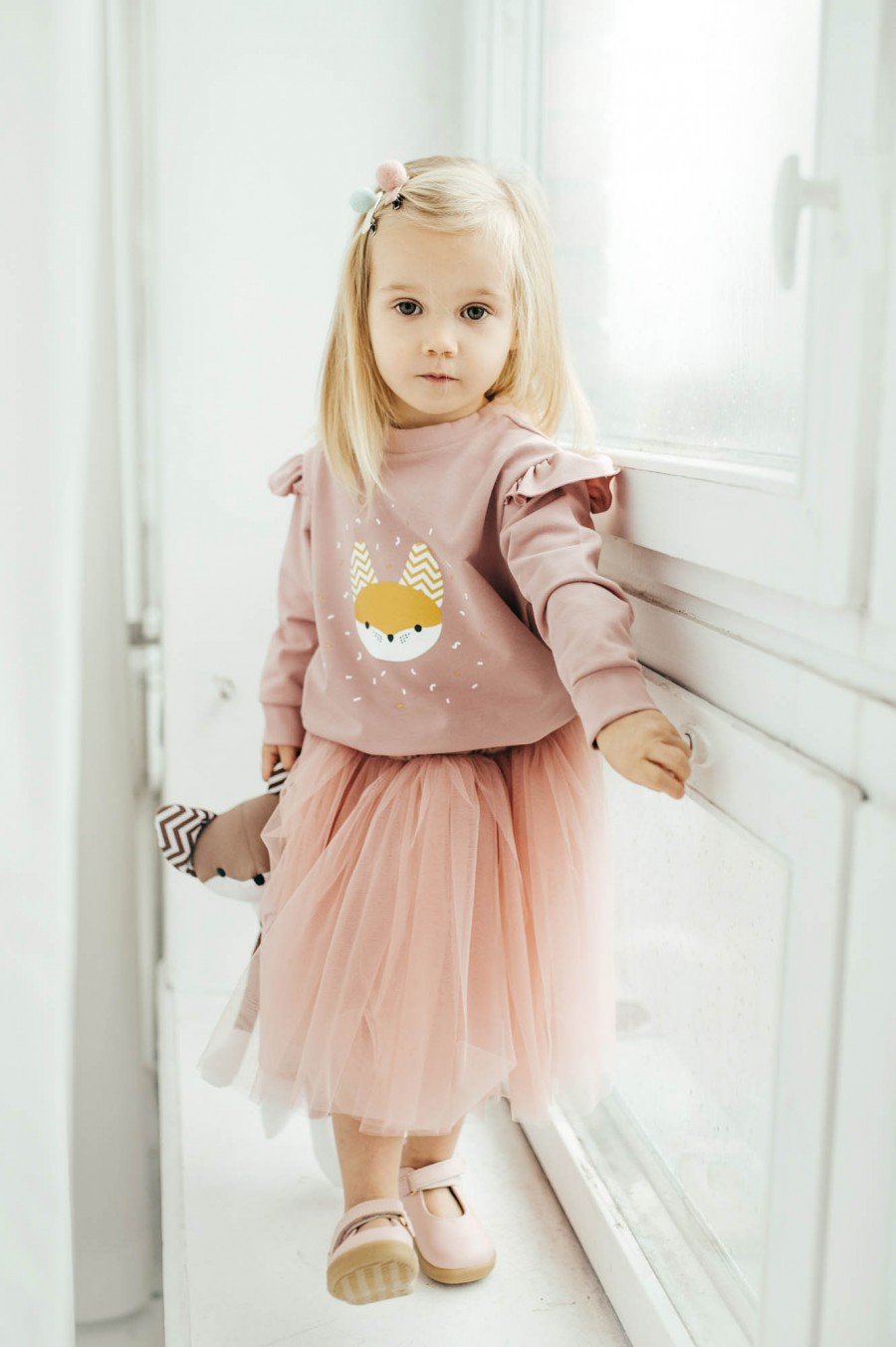 Sweater pink with Tuta's Gold fox TUT041