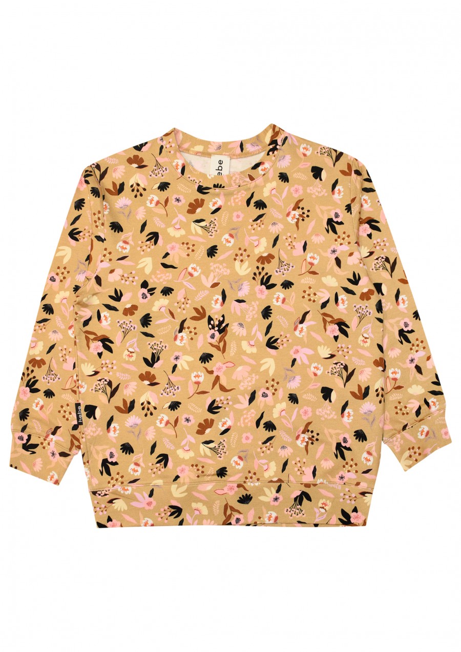 Warm sweater with floral mustard print for adult FW21412