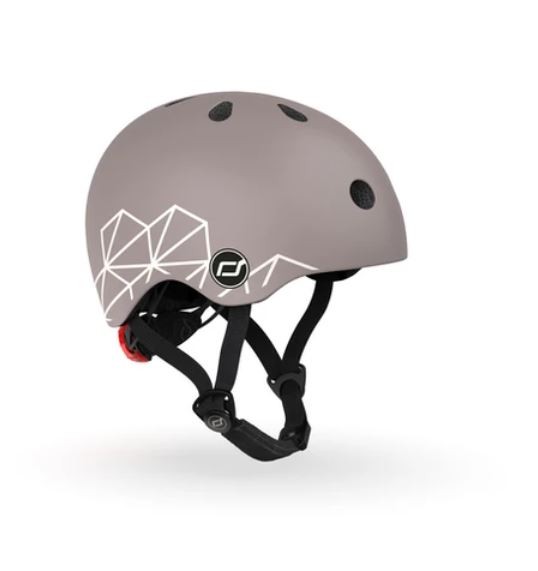 Scoot and Ride helmet brown lines XXS-S SR96563XXS-S