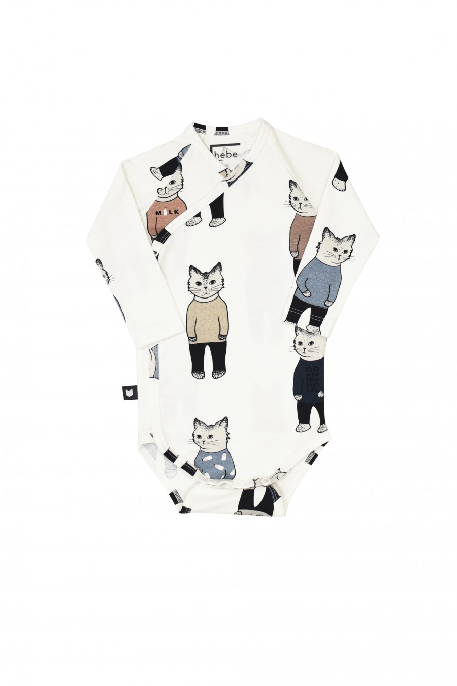 White wrap over body with cats FW18057