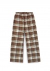 Brown blue checkered pants, regular 0048_LM032