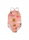 Bathing suit with pink animal print SS21384