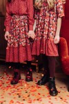 Skirt floral red with frill FW20003