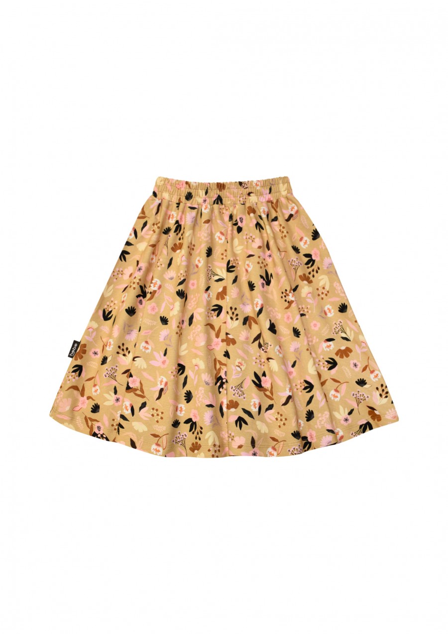 Skirt with floral mustard print FW21405L