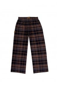 Pants brown checkered flanel