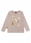 Top beige with unicorn print FW24259