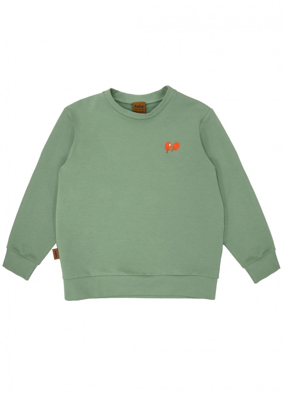 Sweater green with ping pong SS24023