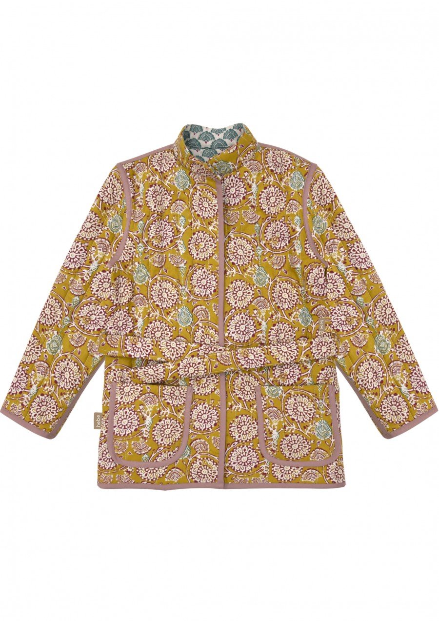 Jacket quilted fabric with print SS23127L