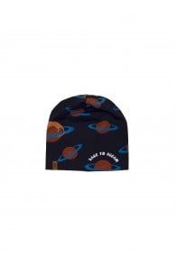 Hat with allover planet print