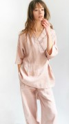 Pants pink linen, long 0039_S25383