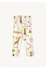 Leggings with high waist and allover giraffe print