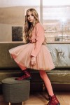 Tulle skirt gold and pastel pink, reversable FW20016L