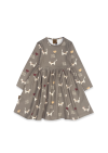 Dress grey with all-over cat print 0314_F25335