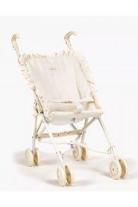 Minikane baby stroller for dolls in cotton beige