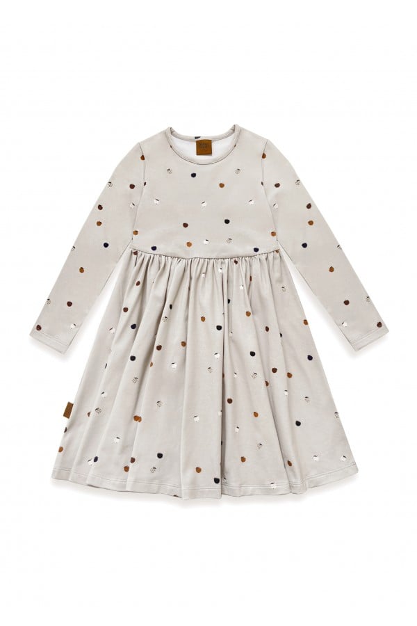 Dress with all-over small apple print 0314_F25178