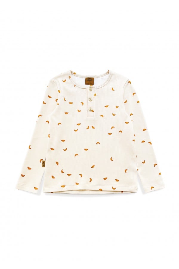 Rib top with all-over croissant print 0184_F25227