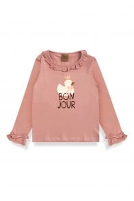 Top with Duck Queen  placment print pink