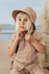 Hat brown checkered for boys SS22134