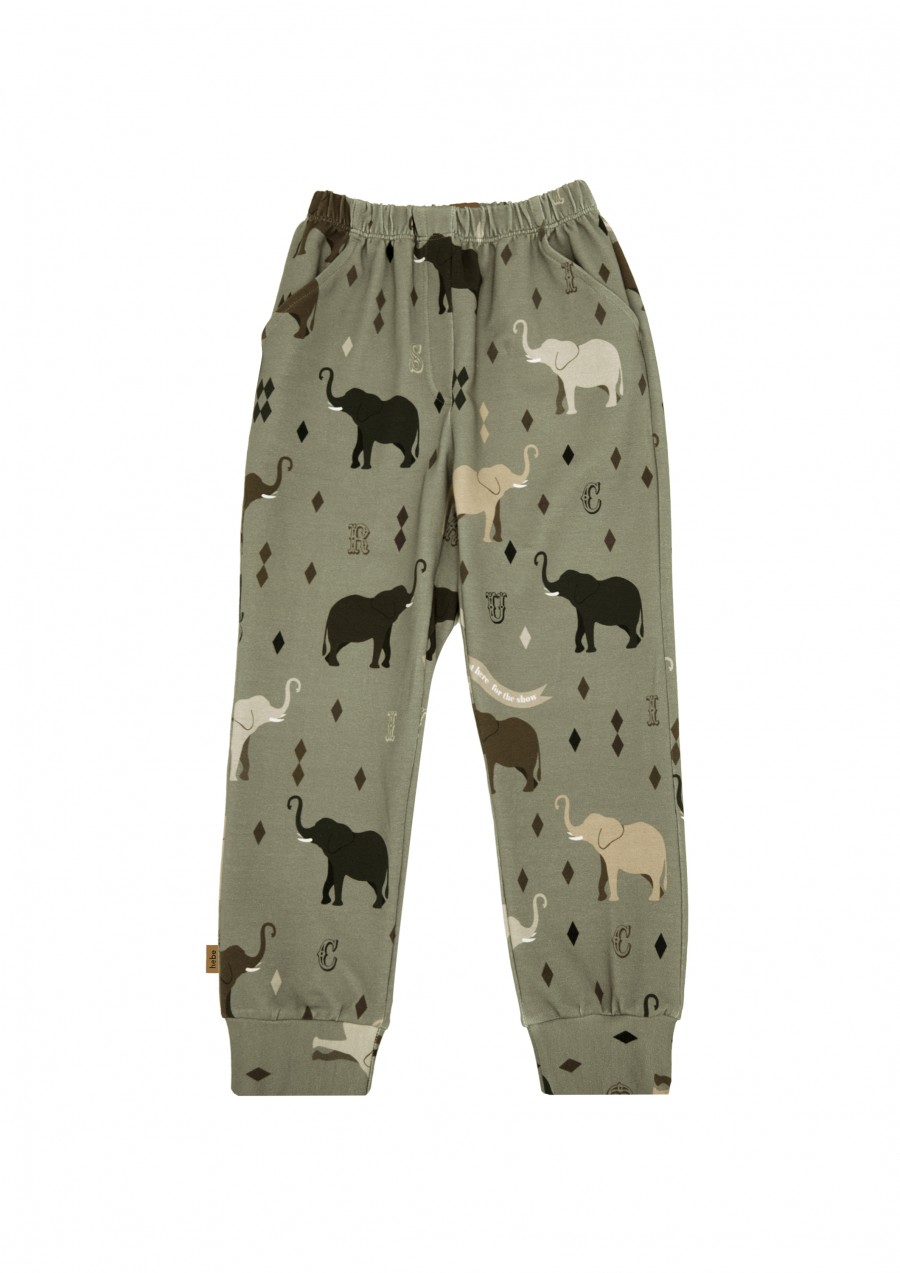 Pants with elephant print FW23192L