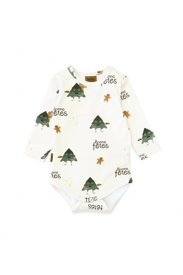 Body with all-over festive print 0159_F25246