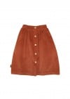 Skirt dark pink corduroy with buttons FW23107L