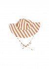 Sun hat with sandy brown stripes for girls SS24490