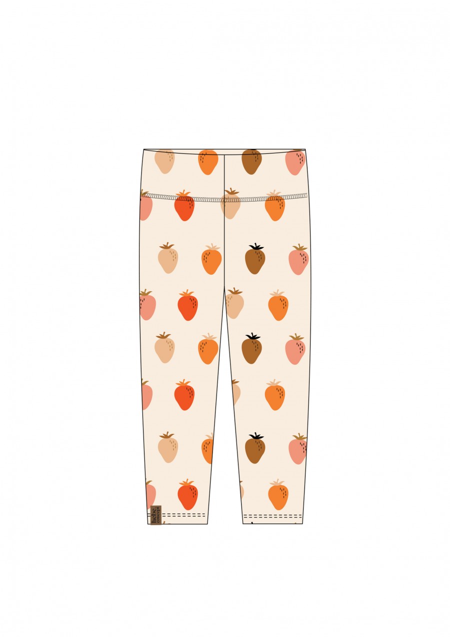 Baby high waist leggings with a strawberry allover print AY24054