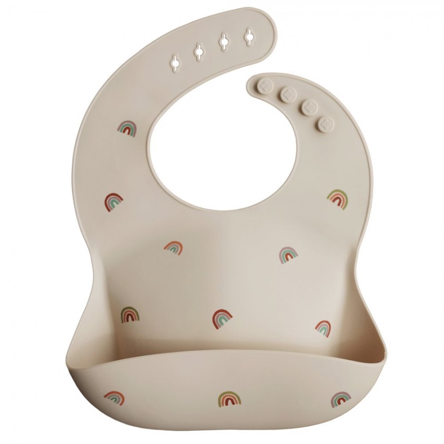 Mushie Silicone Bib - Rainbow 2500229