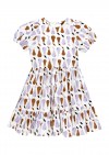 Dress cotton with pear print SS24115
