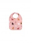 Baby bib with poodle print and ruffle FW23095