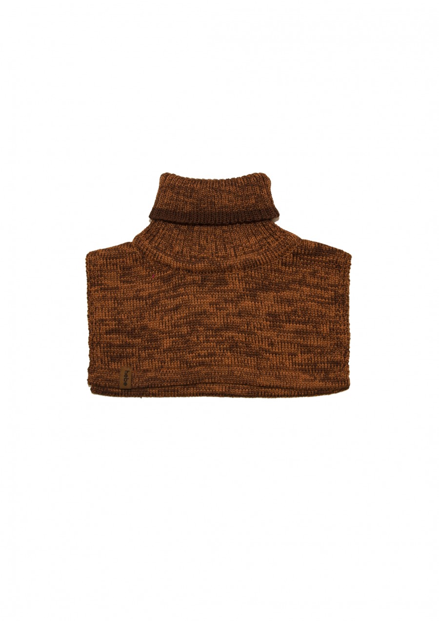 Bib brown merino wool FW23339
