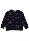 Sweatshirt with allover planet print FW24055