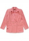 Jacket raspberry pink checkers for female 0030_S25042