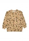 Warm sweater with floral mustard print FW21410