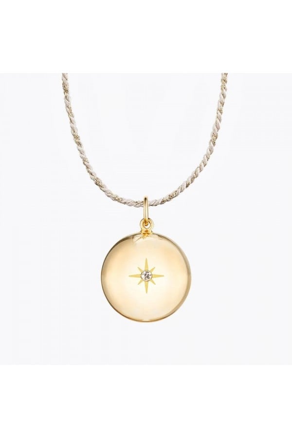 Pregnancy necklace Lucky Star (gold on cord) 212BETOIL2