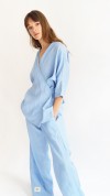Pants blue linen, long 0039_S25380