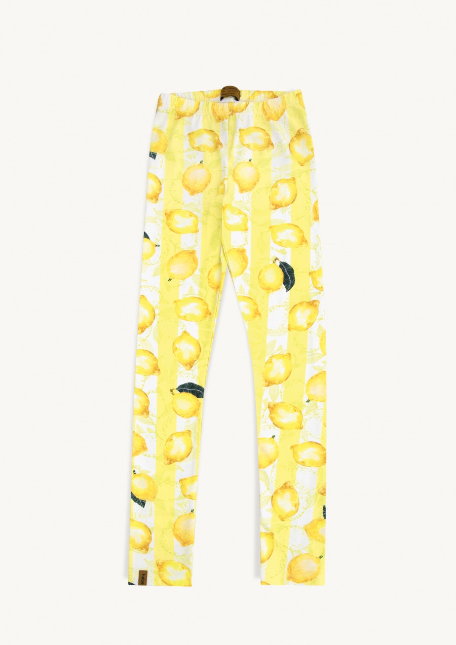 Leggings with allover lemon print KLA24004