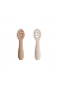 Mushie First Feeding Spoon - Natural/Shifting Sand