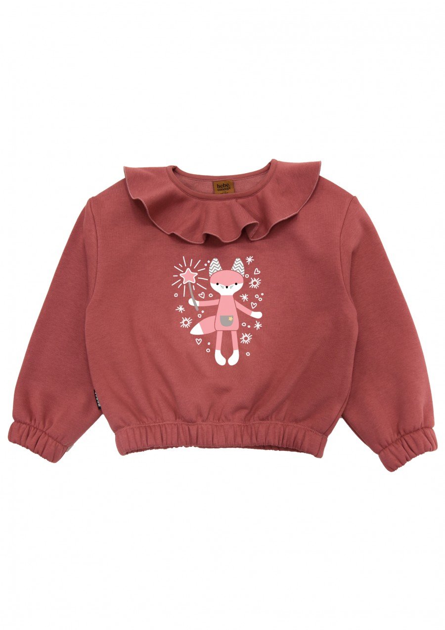 Sweater with frill and Tuta's fox print TUTFW23002