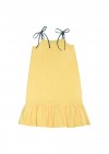 Dress yellow checkered with straps SS21268L