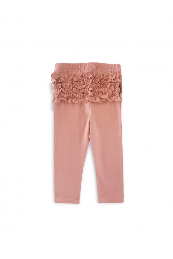 Leggings with ruffles pink 0332_F25117