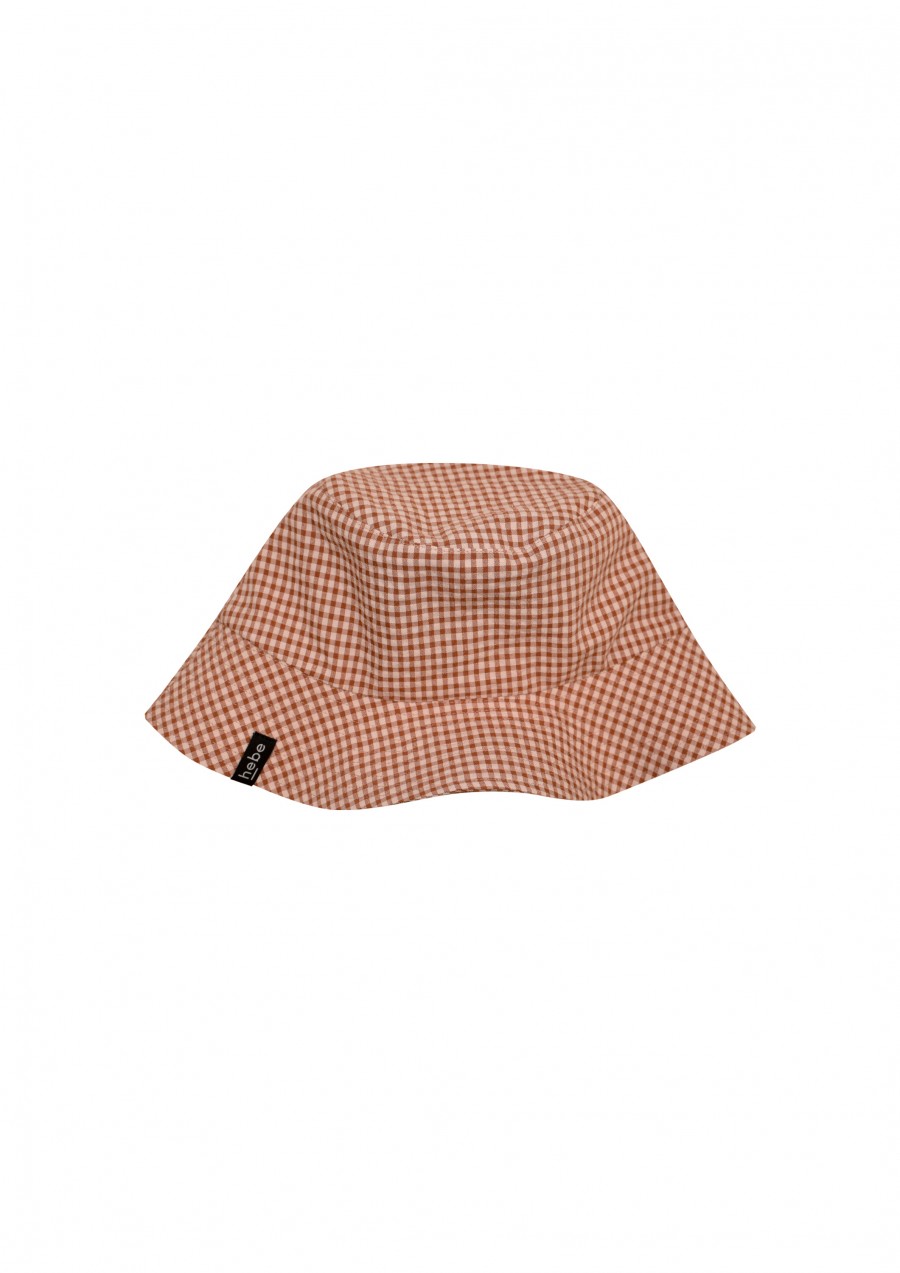 Hat brown checkered for boys SS22134